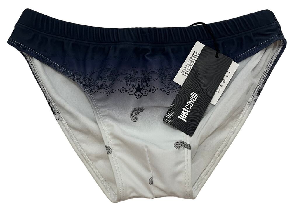 6-51 ROBERTO CAVALLI Just Cavalli Speedo Drawstring Adjustable Blue XS